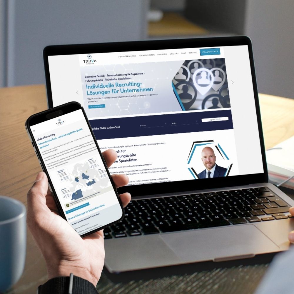 WordPress Website mit Bullhorn Schnittstelle für TRUVA Executive GmbH